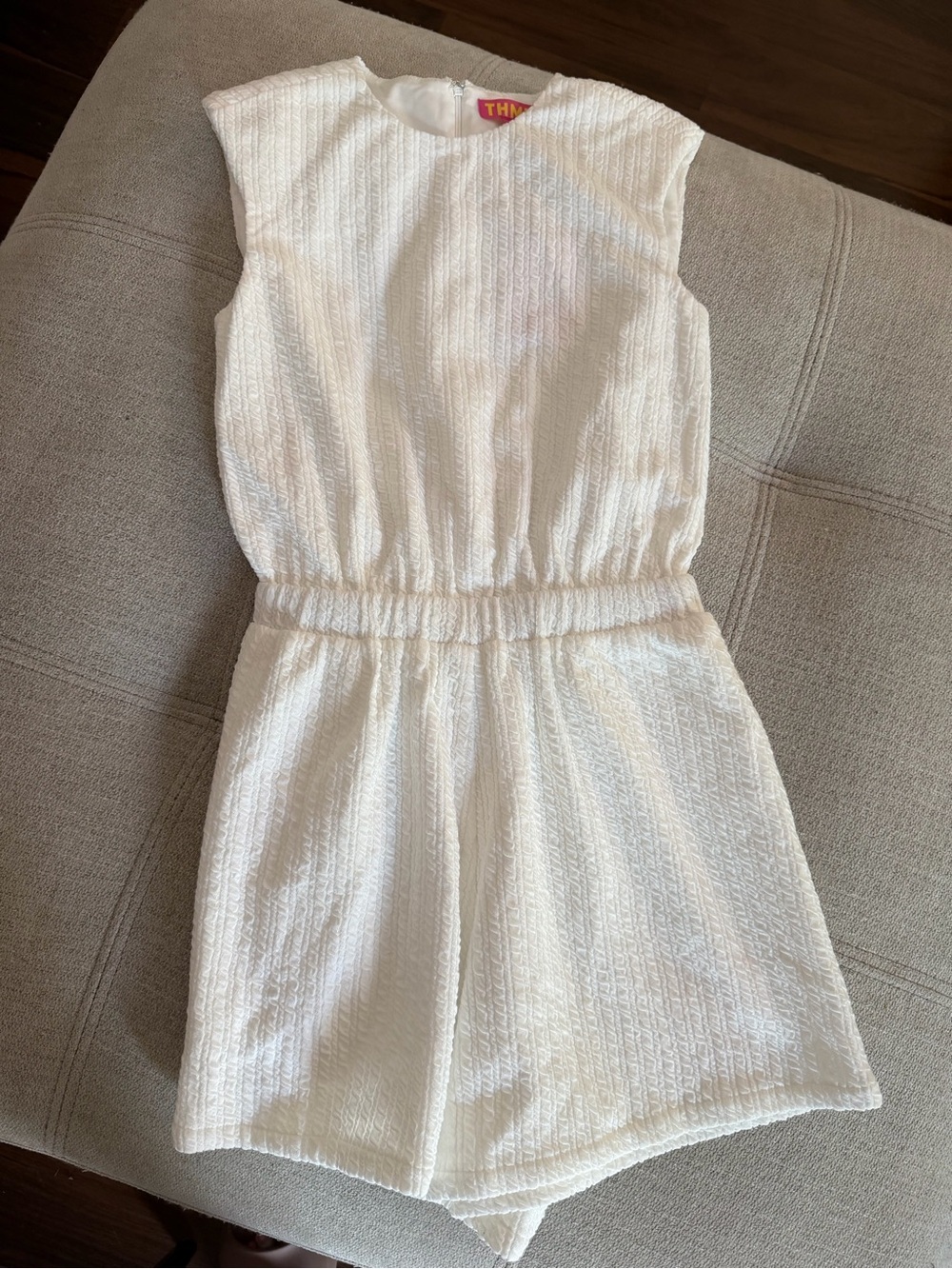 THML White Textured Romper
